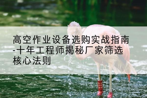 洪雅剪叉式升降机厂家-高空作业设备选购实战指南-十年工程师揭秘厂家筛选核心法则
